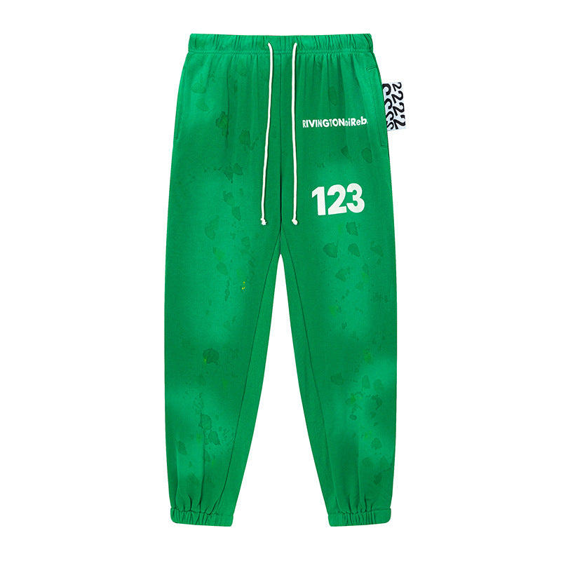 RRR123 Pants Unisex Distressed Drawstring Trousers