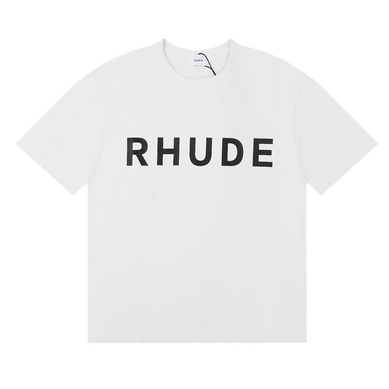 Rhude T-shirt Letter Logo Printed Short Sleeve T-shirt