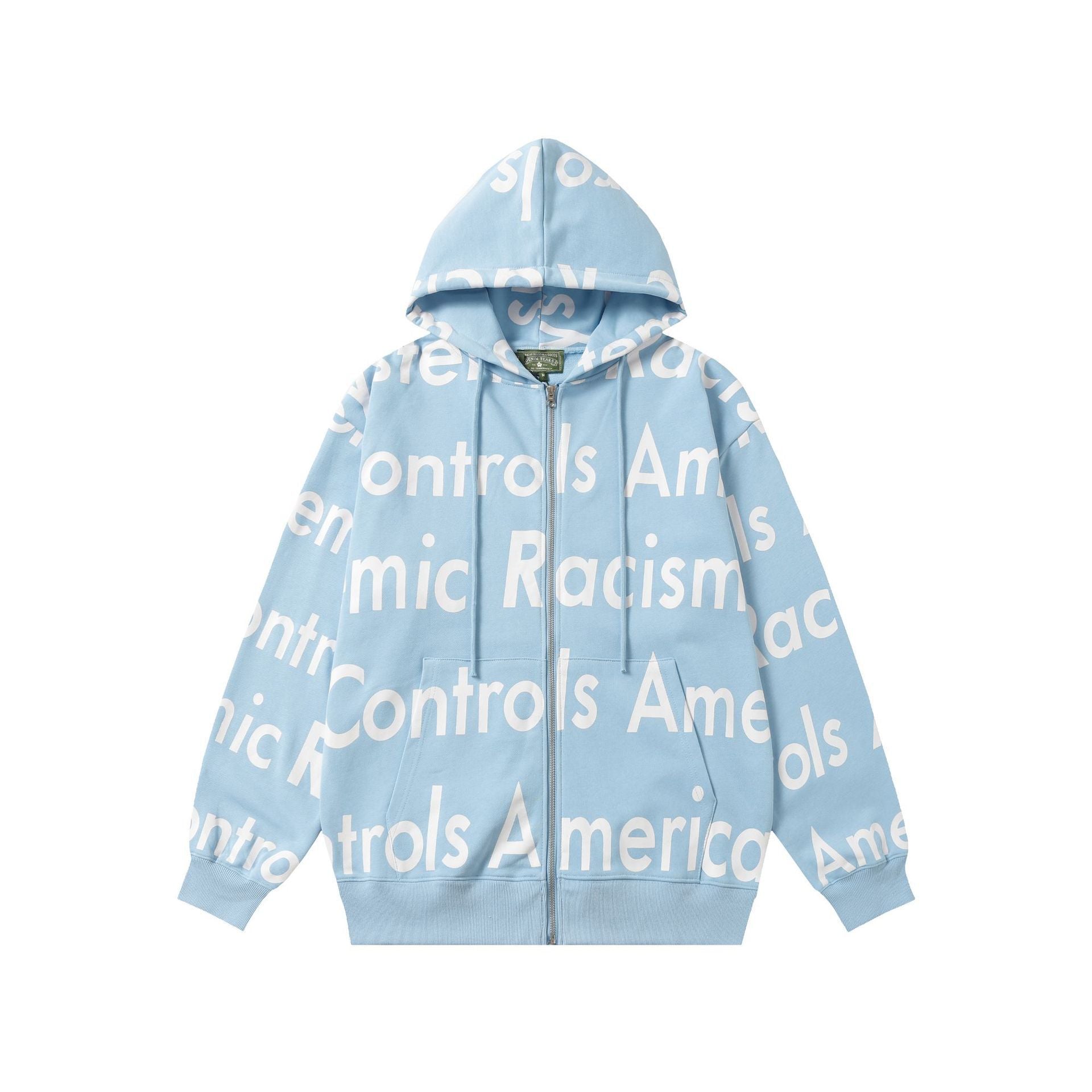 Denim Tears Hoodie Alphabet Cardigan Hooded Sweater