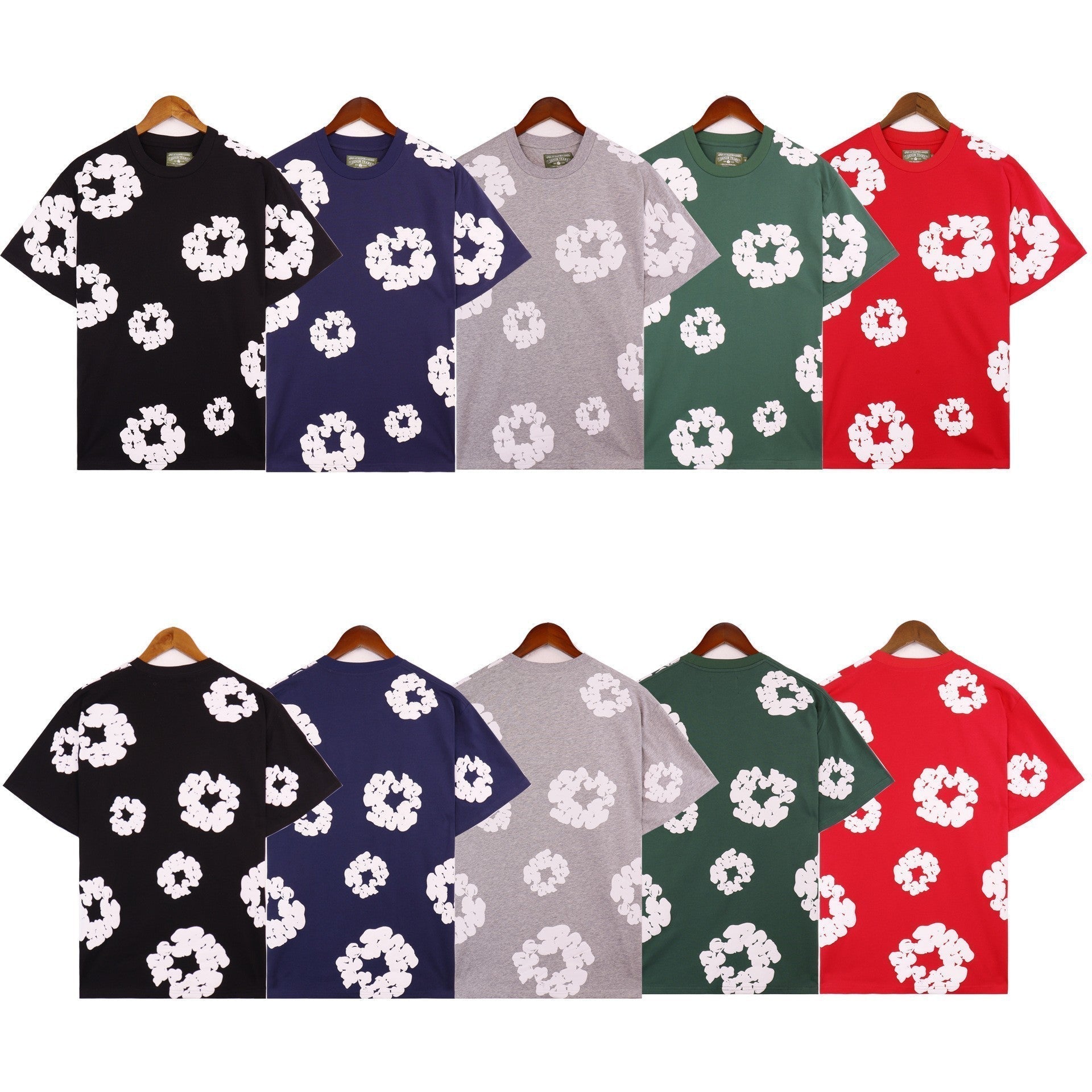 Denim Tears T-shirts Kapok Puff Print Short Sleeve T-shirt