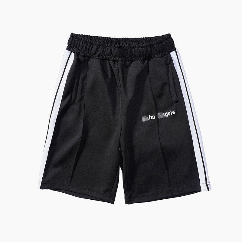 Palm Angle Shorts Palm Angels Casual Striped Shorts Elastic Men and Women Sports