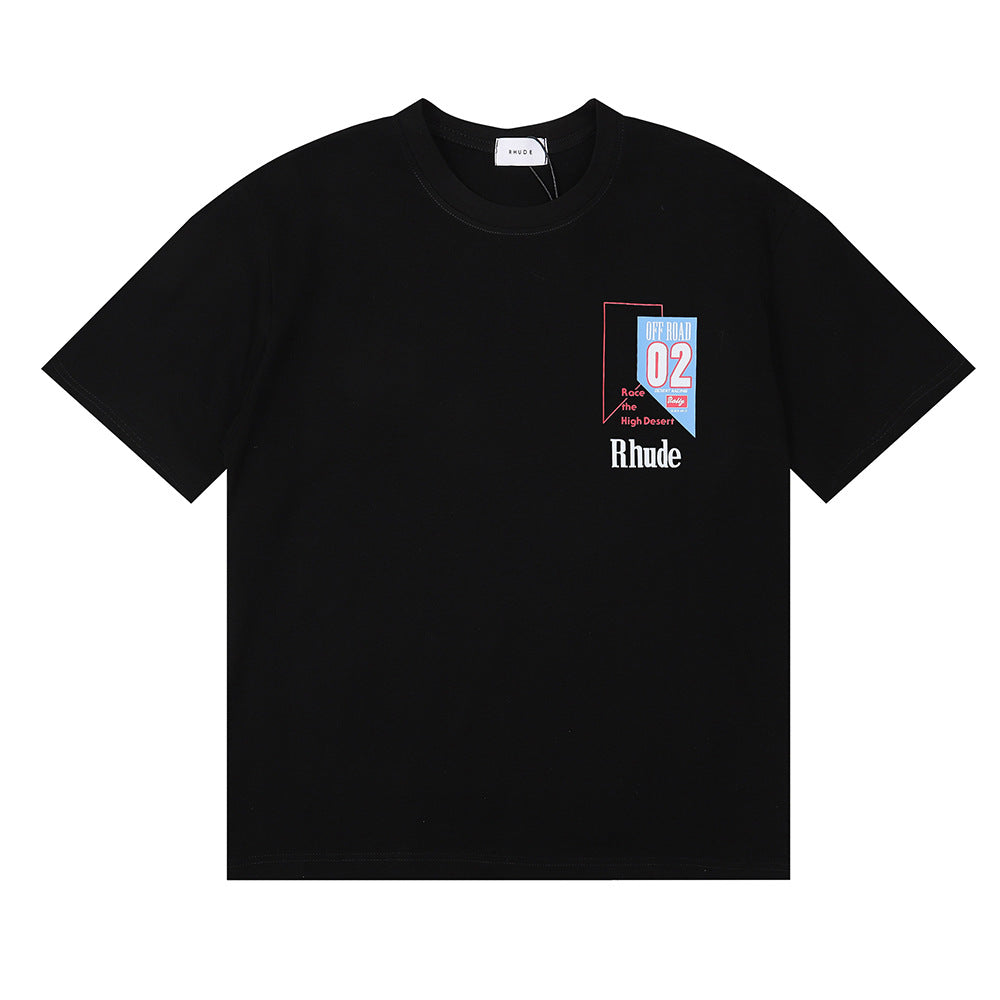 Rhude T-shirt Micro Track Letter Print Short Sleeve T-shirt