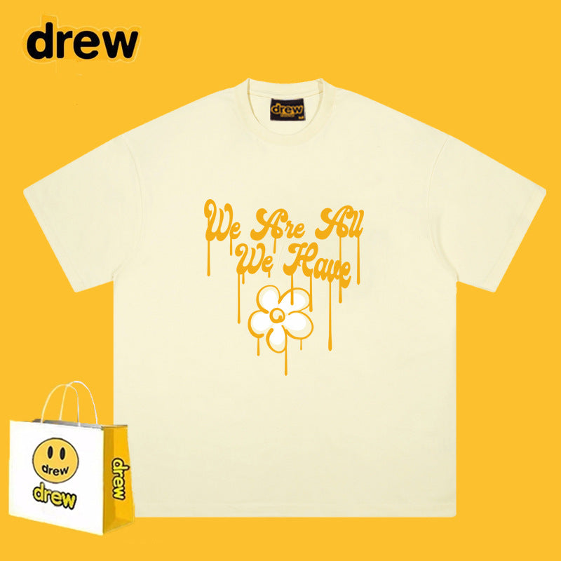 Drew T-shirts Short Sleeve Letter Print