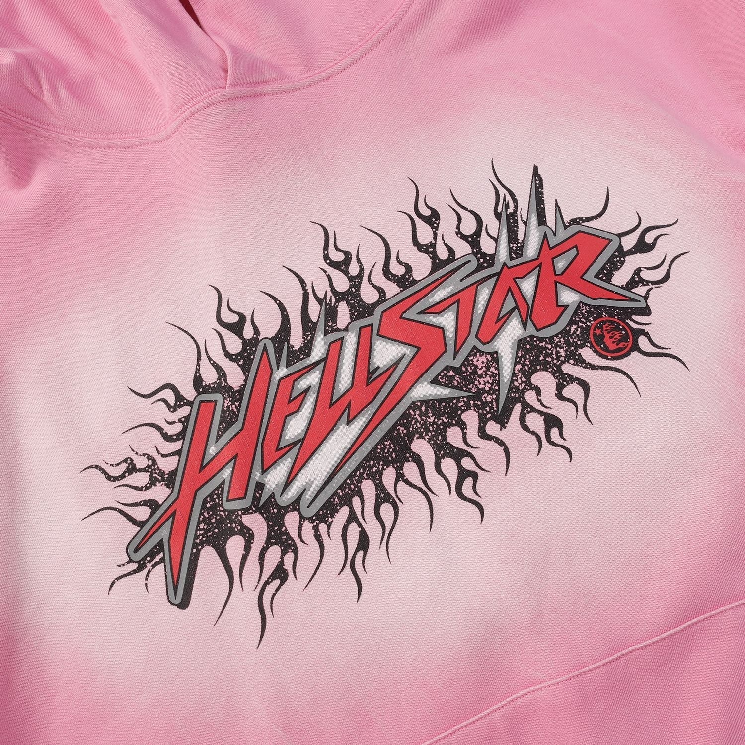 Hellstar Hoodie Flame Vintage Print Loose