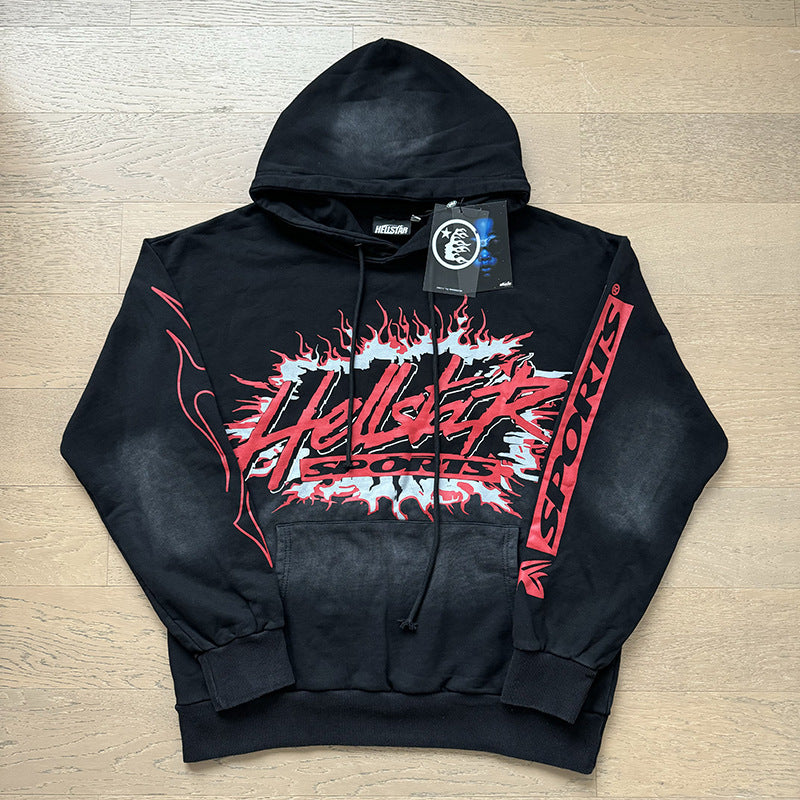 Hellstar Hoodie & Pants autumn wash make old hoodies sweater