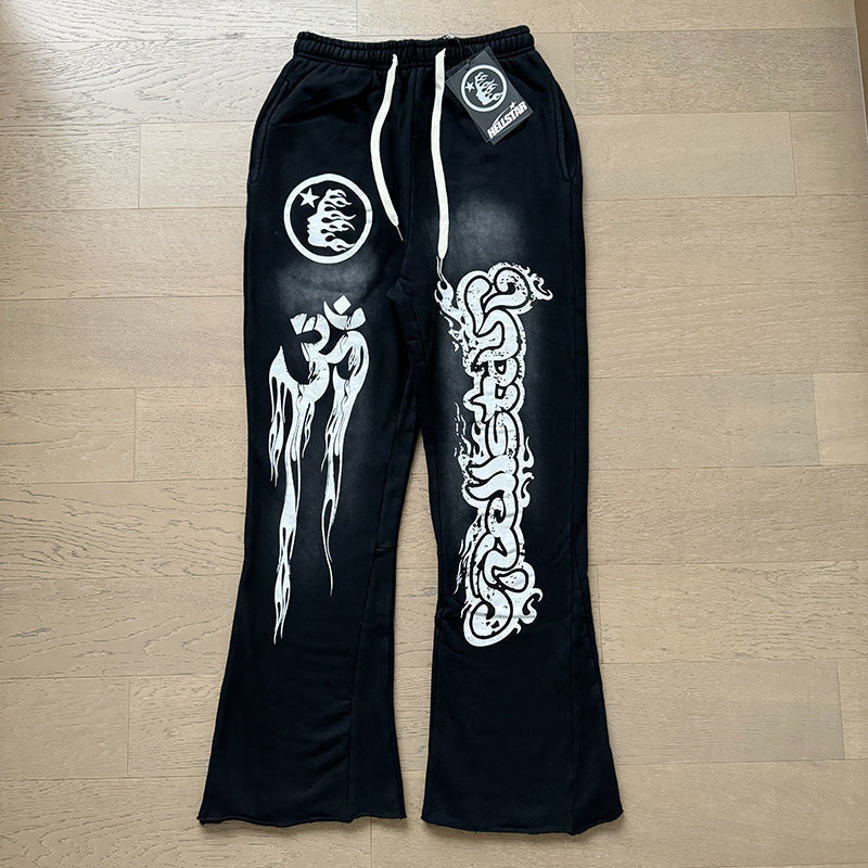 Hellstar Hoodie & Pants autumn wash make old hoodies sweater
