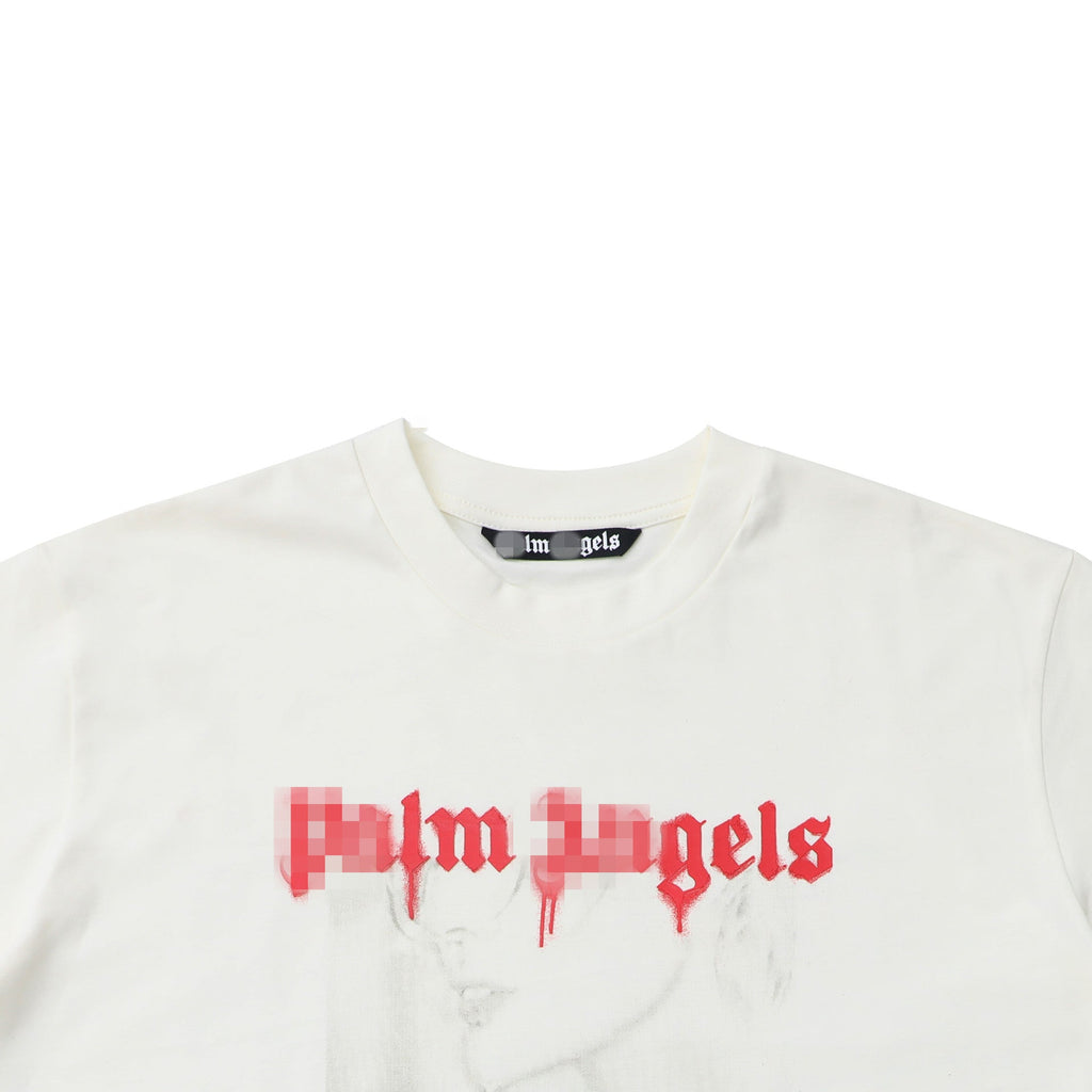 Palm Angels T-shirt Comic Stream Lacquer Alphabet Short Sleeve T-shirt