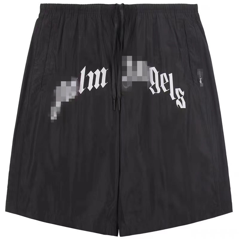 Palm Angle Shorts Palm Angels Large Letter Printed Loose Cropped Pants