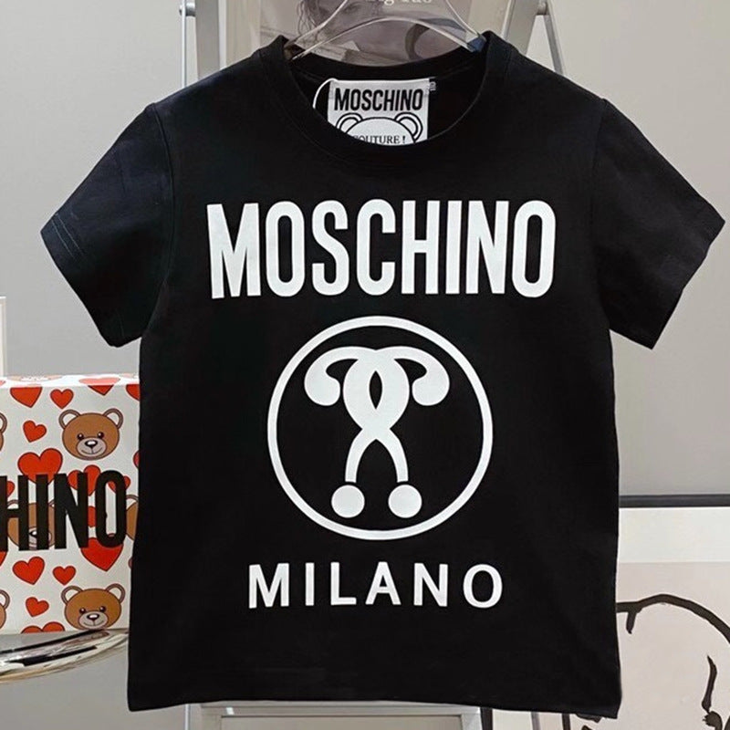 Moschino T-shirt Bear Pattern T-shirt Short Sleeve Couple Style