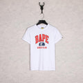 Bathing Ape T-Shirt Black White Summer Cartoon Letter Print Casual Short Sleeve T-shirt