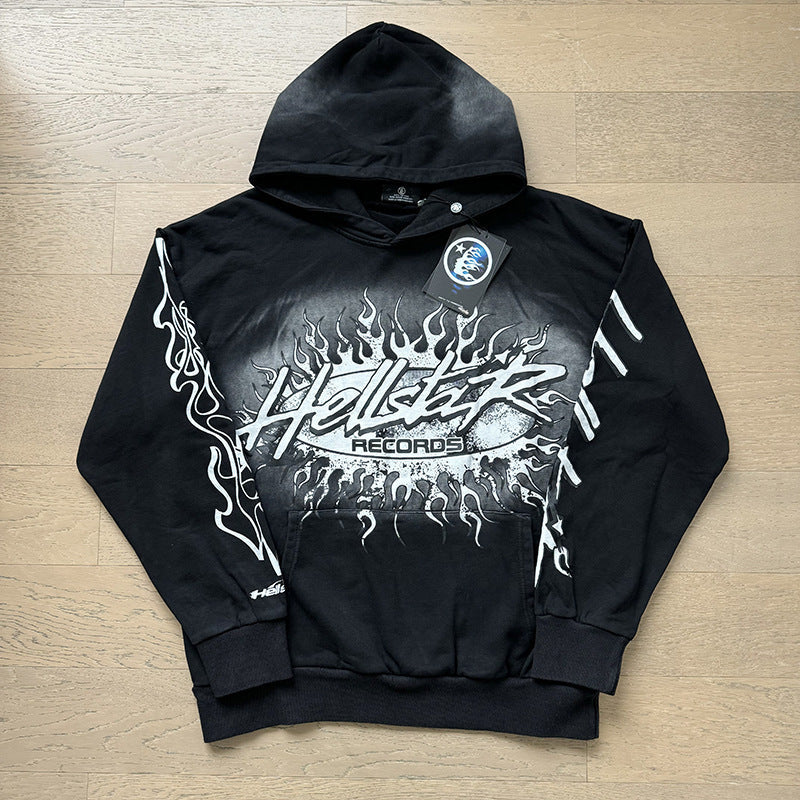 Hellstar Hoodie & Pants autumn wash make old hoodies sweater