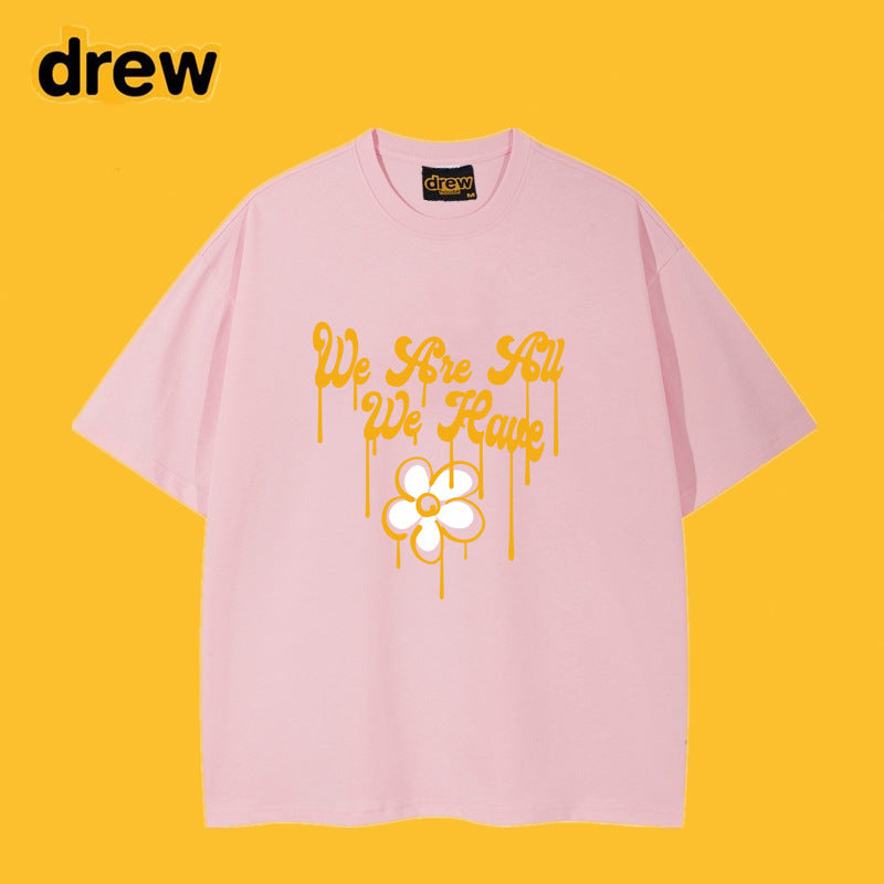 Drew T-shirts Short Sleeve Letter Print