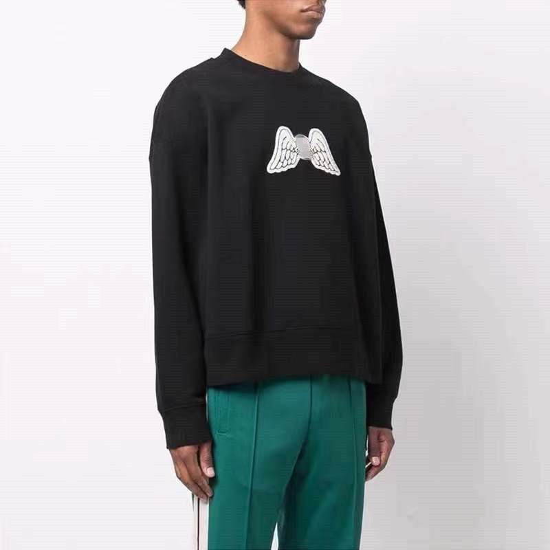 Palm Angle Sweatshirt Palm Angels Embroidered Crew Neck Long-Sleeved Sweater for Men and Women