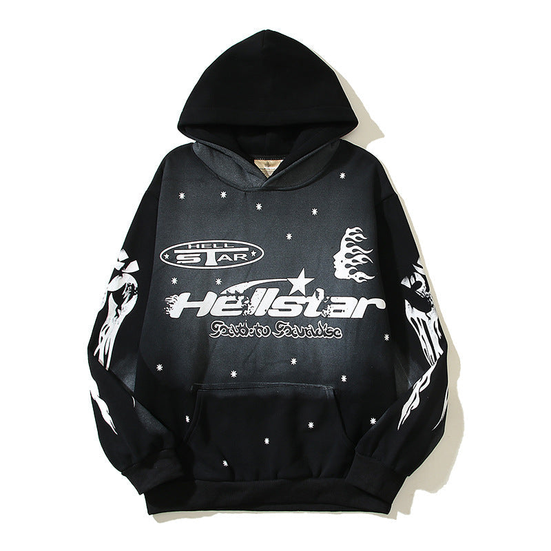 Hellstar Hoodie Retro Distressed Loose Fleece