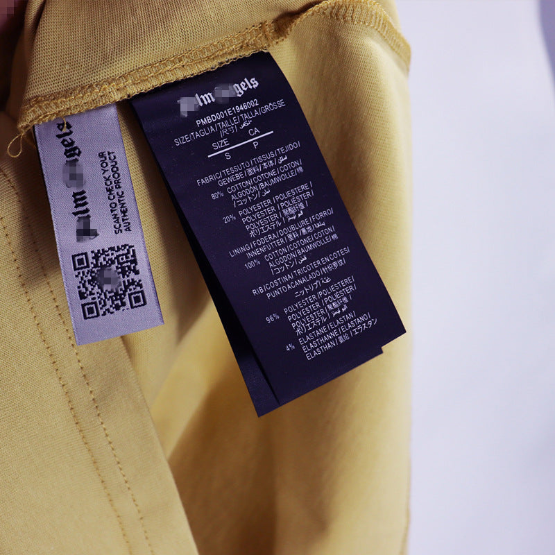 Palm Angels T-shirt Collar Letter Print Short Sleeve T-shirt