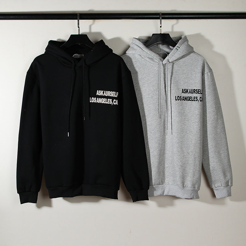 Askyurself Hoodie Printed Hoodie Sweater Casual Coat