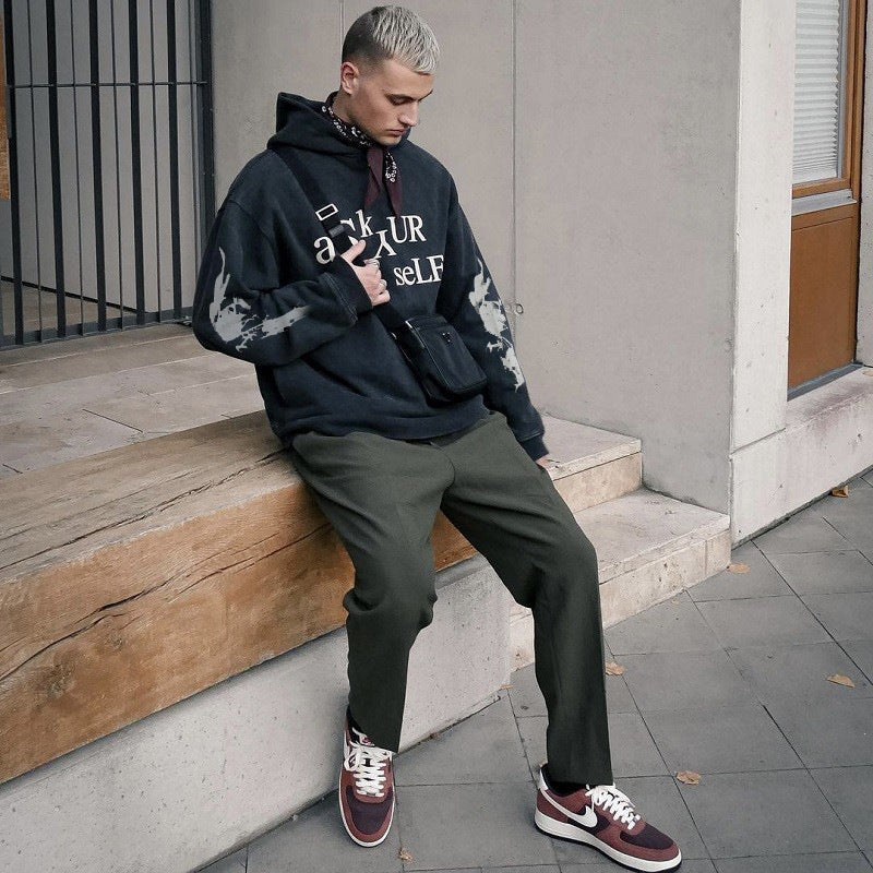 Askyurself Hoodie Vintage Fire Cloud Coat Hoodie Fog