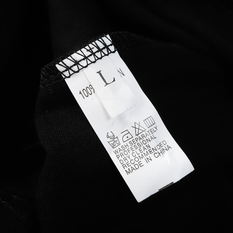 Denim Tears T-shirts Flame Wood Cotton Printed Loose Short Sleeve T-shirt