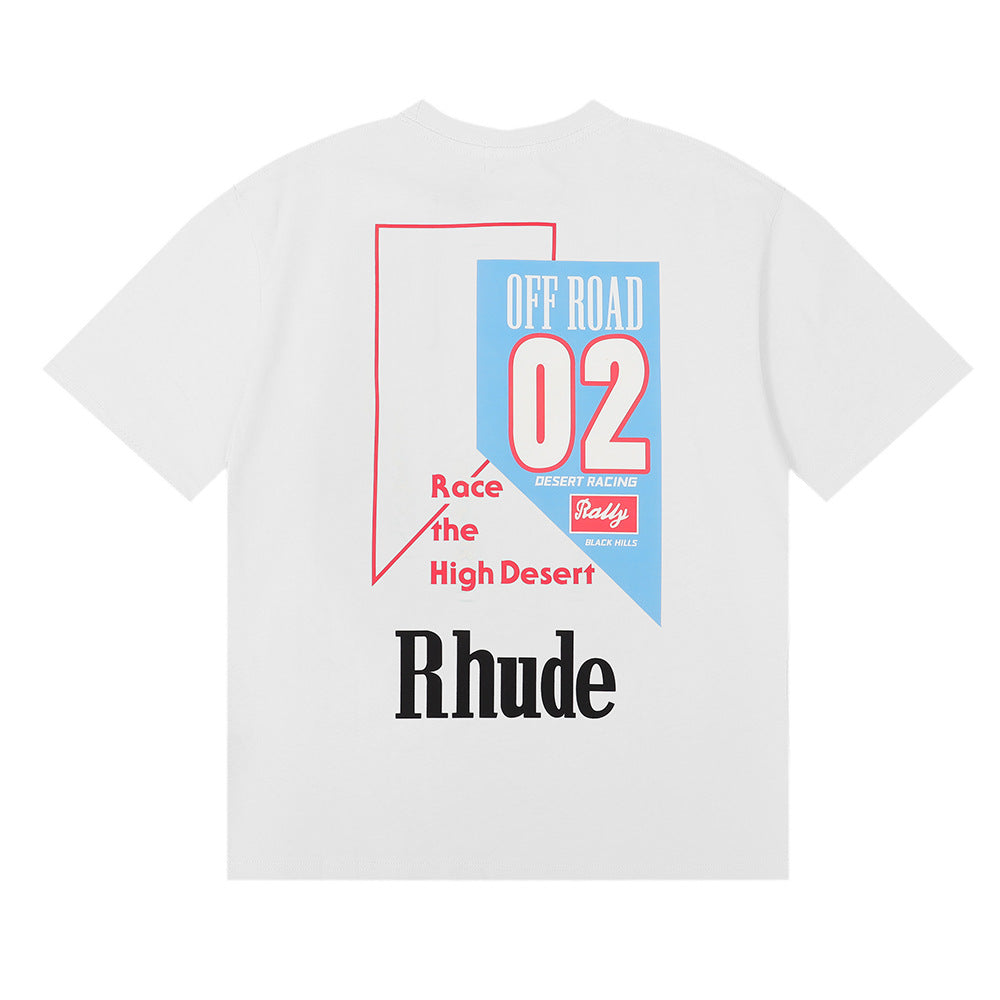 Rhude T-shirt Micro Track Letter Print Short Sleeve T-shirt