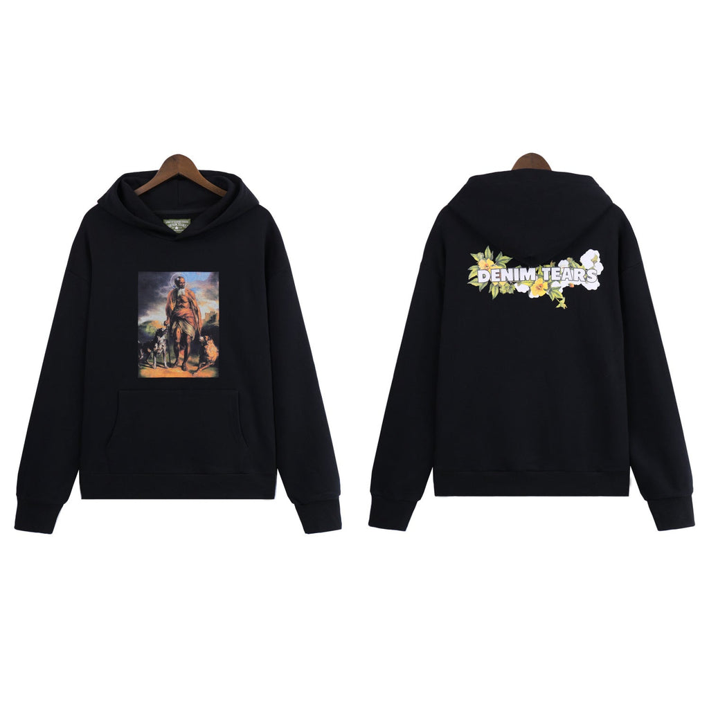 Denim Tears Hoodie oil painting alphabet print hoodie sweater