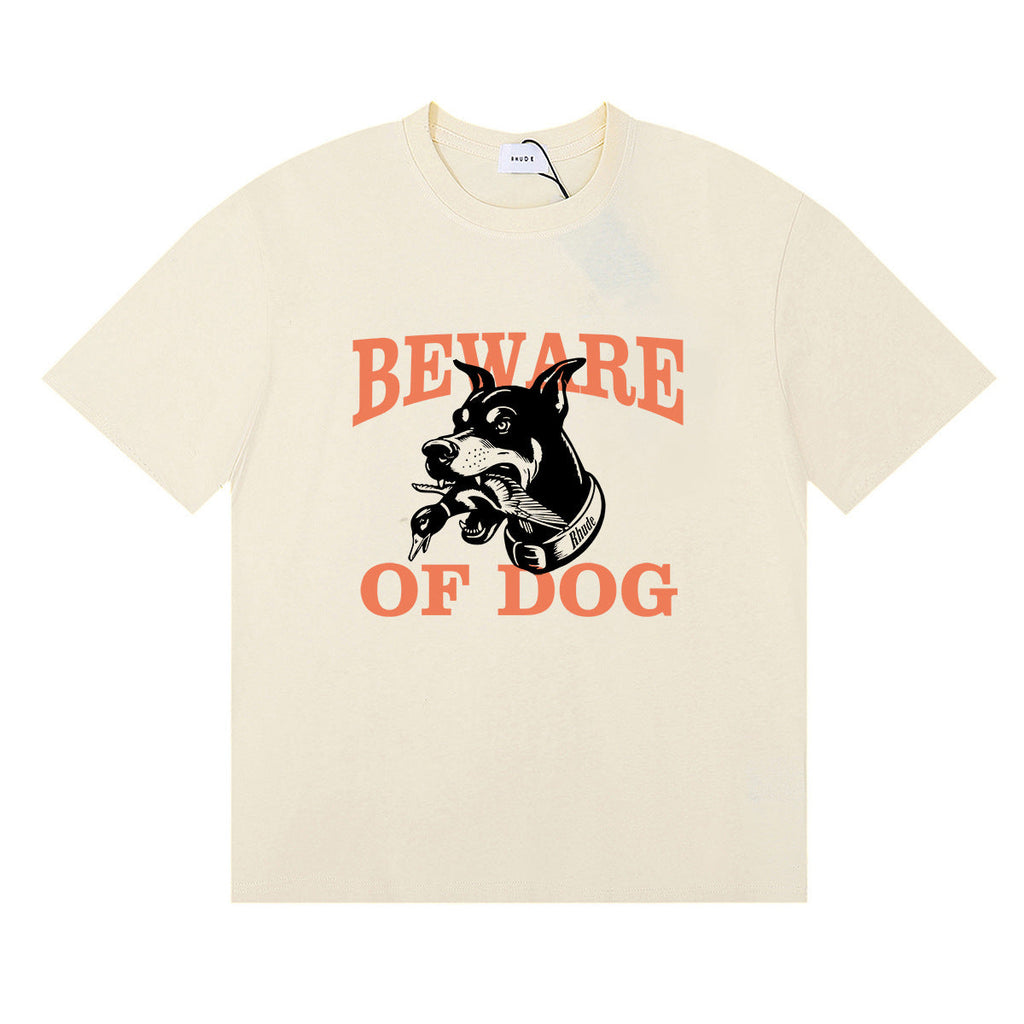 Rhude T-shirt Hound Letter Print Short Sleeve T-shirt