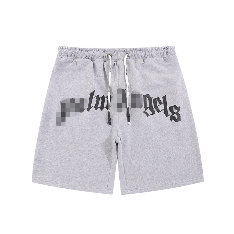 Palm Angle Shorts Palm Angels Letter Printed Casual Shorts Men's and Women's High Street Sports
