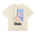 Rhude T-shirt Micro Track Letter Print Short Sleeve T-shirt