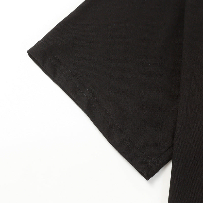 Denim Tears T-shirts Flame Wood Cotton Printed Loose Short Sleeve T-shirt