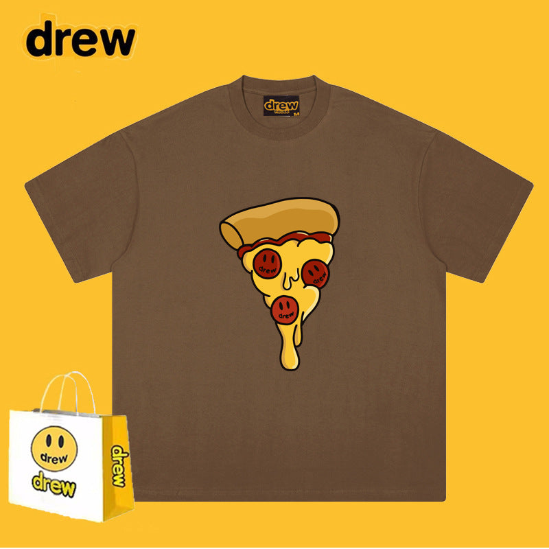 Drew T-shirts Pizza Smiley T-shirt