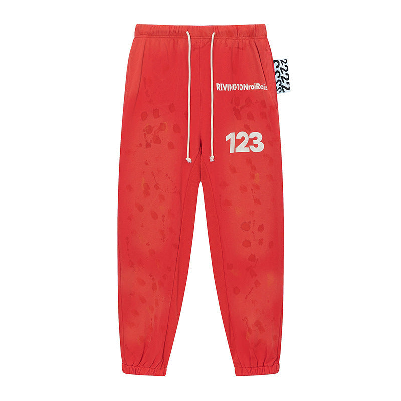 RRR123 Pants Unisex Distressed Drawstring Trousers