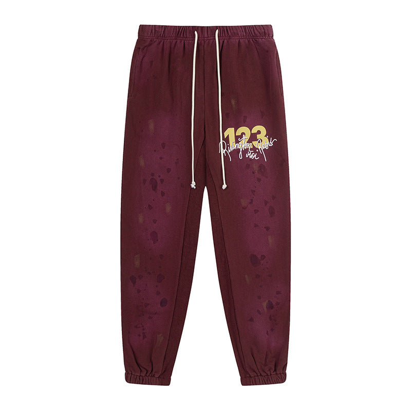RRR123 Pants Distressed Drawstring Trousers