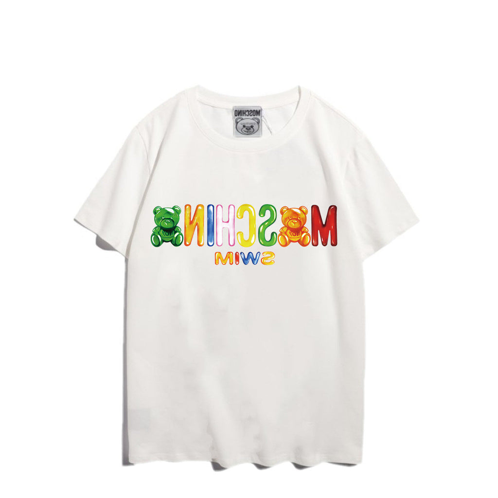 Moschino T-shirt Bear Printed Short-Sleeved T-shirt Couple Wear