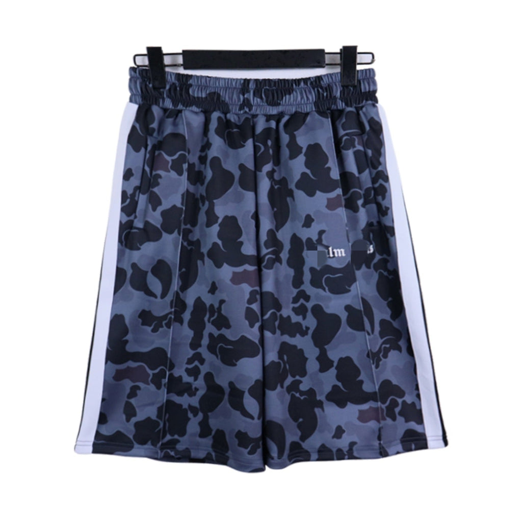 Palm Angle Shorts Palm Angels Casual Camouflage Printed Logo Shorts for Men and Women