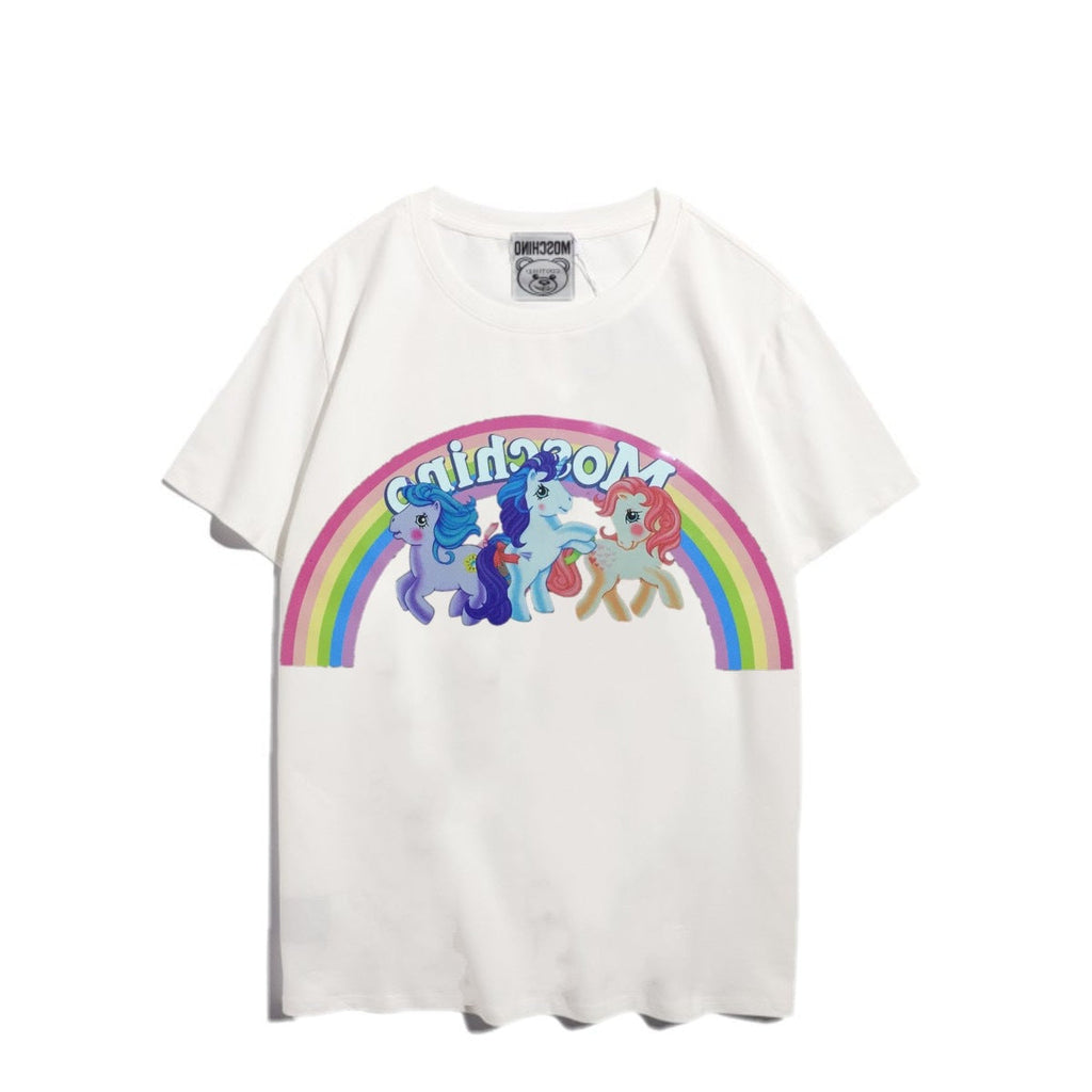 Moschino T-shirt Bear Printed Short-Sleeved T-shirt Couple Wear