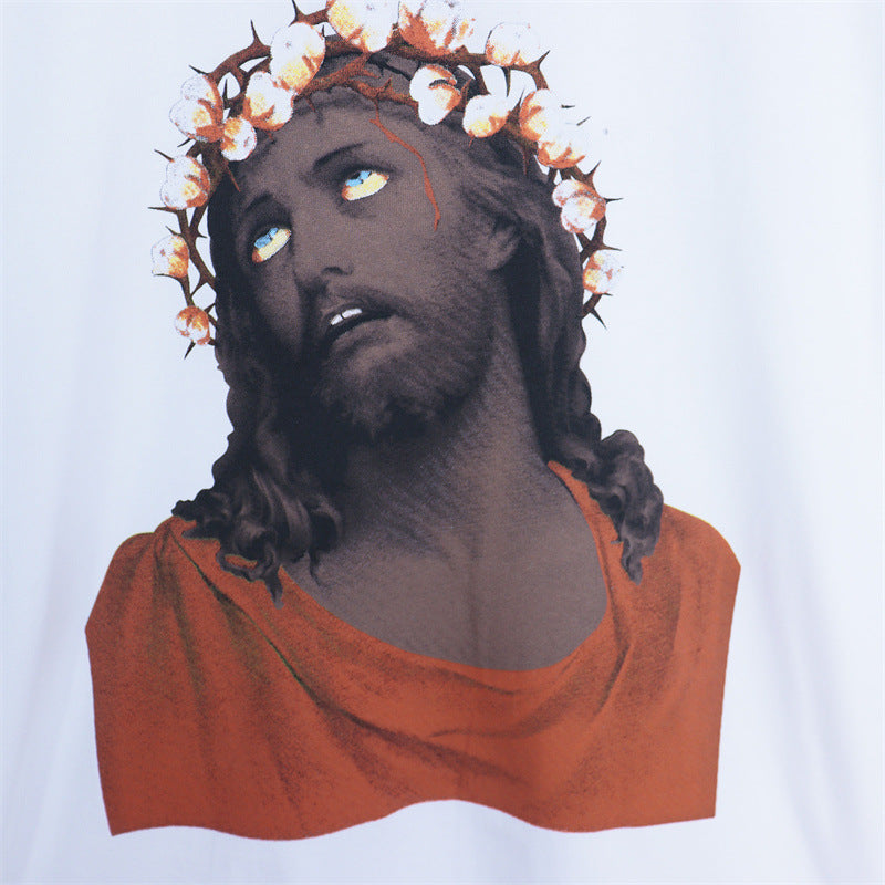 Denim Tears T-shirts Kapok Vintage Portrait Short Sleeve T-shirt