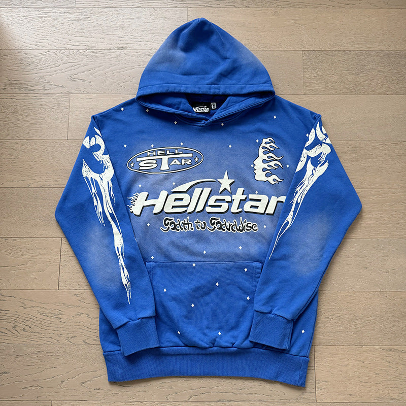 Hellstar Hoodie & Pants autumn wash make old hoodies sweater