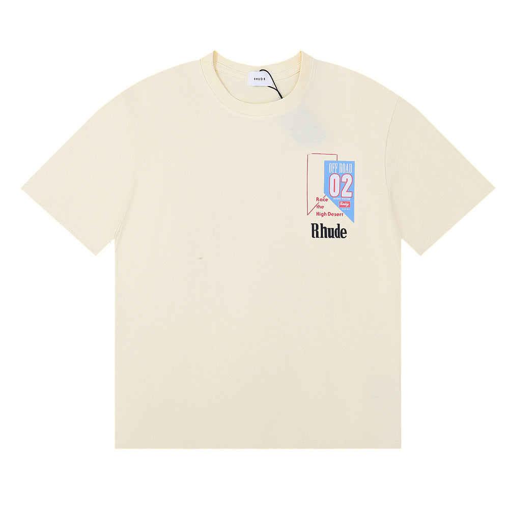 Rhude T-shirt Micro Track Letter Print Short Sleeve T-shirt