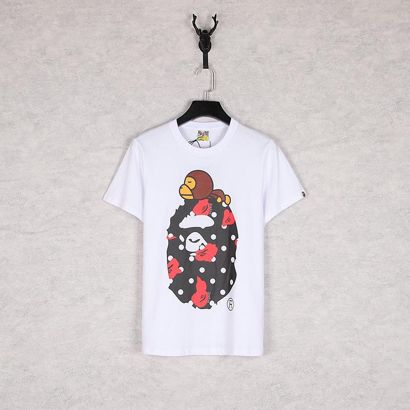 Bathing Ape T-Shirt Summer Cartoon Anime Animal Print Short Sleeve T-shirt