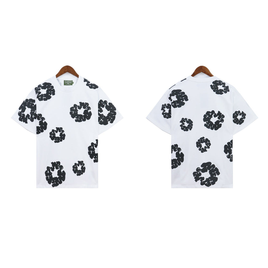 Denim Tears T-shirts Kapok Puff Print Short Sleeve T-shirt
