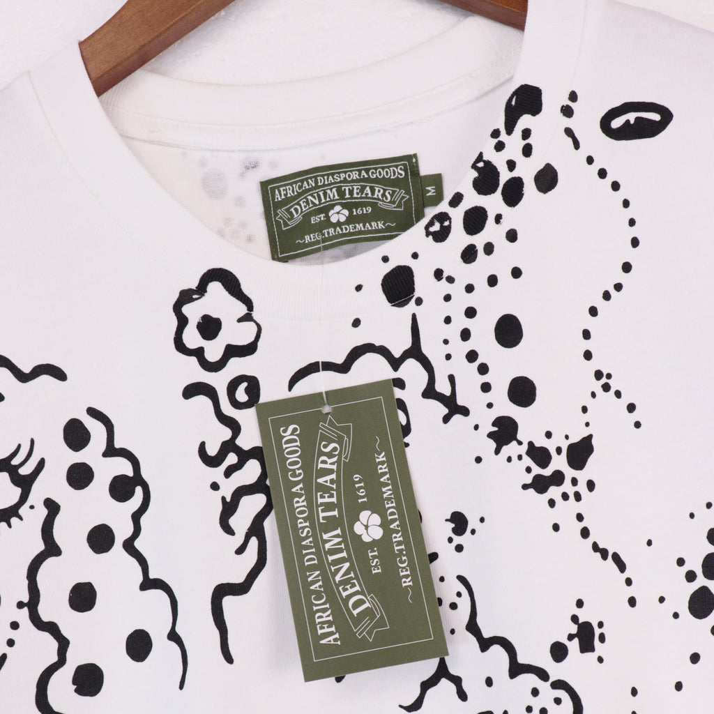 Denim Tears Shirt Full Graffiti Print Short Sleeve T-Shirt