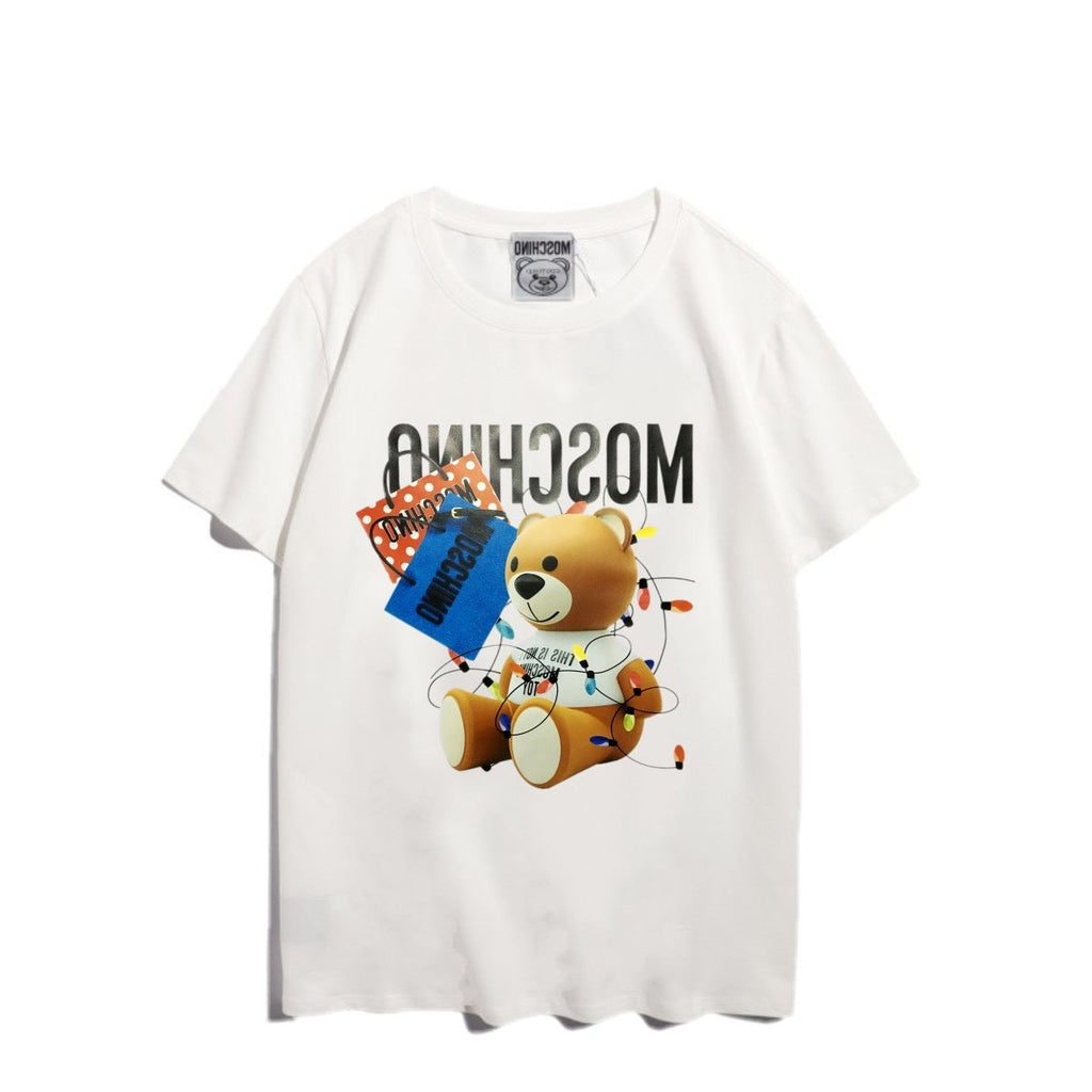 Moschino T-shirt Bear Printed Short-Sleeved T-shirt Couple Wear