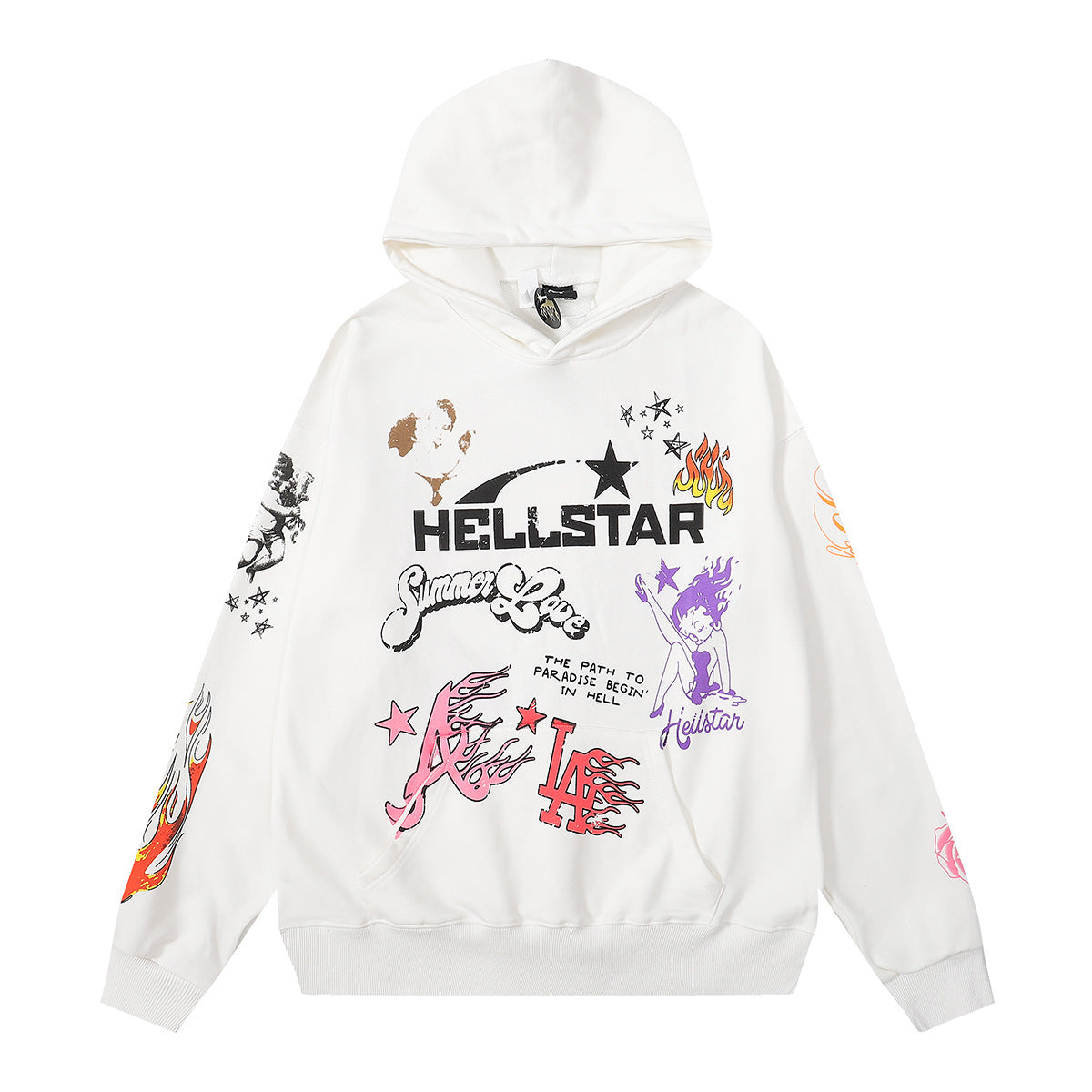 Hellstar Hoodie Casual Graffiti Oversize