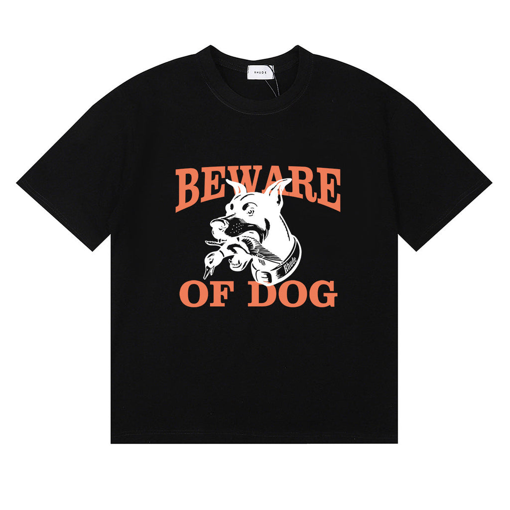Rhude T-shirt Hound Letter Print Short Sleeve T-shirt