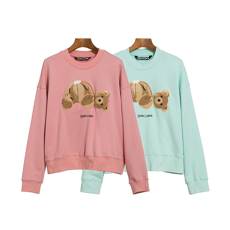 Palm Angle Sweatshirt Palm Angels Embroidery Crew Neck Pullover Sweatshirt Men and Women Loose