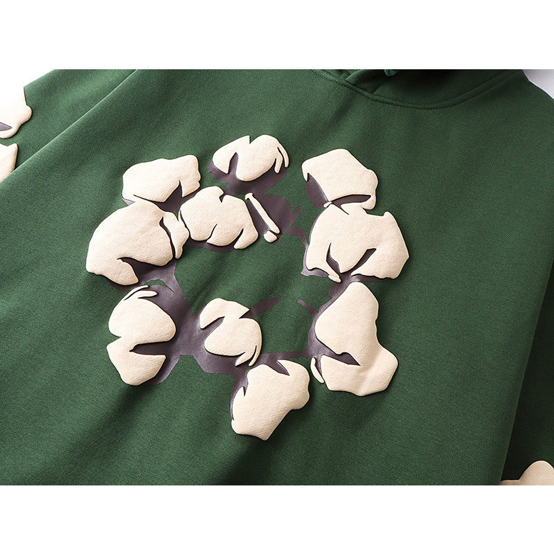 Denim Tears Hoodie Alphabet Foam Print Fleece Hoodie Sweater