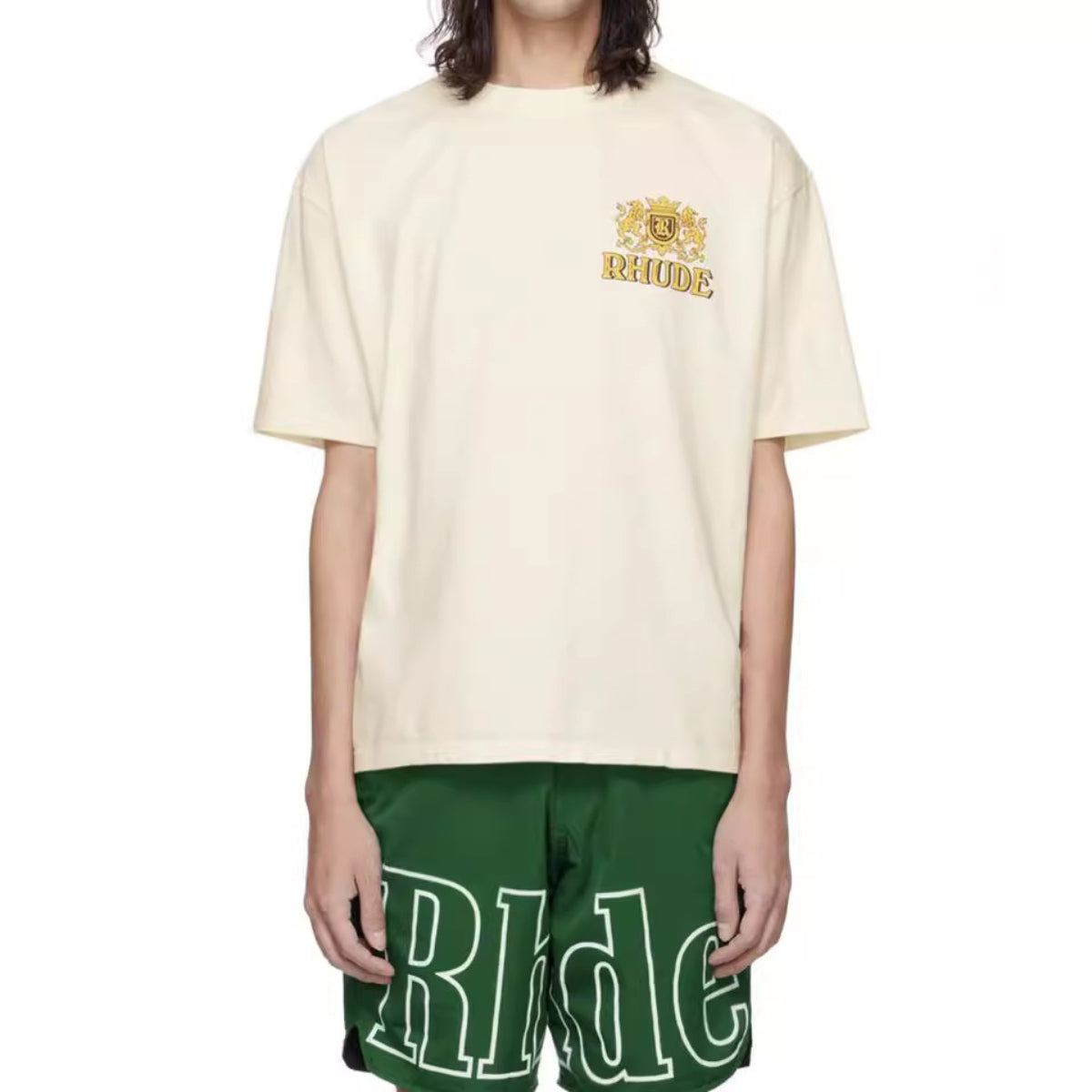 Rhude T-shirt Wheat Ear Badge Short Sleeve T-shirt