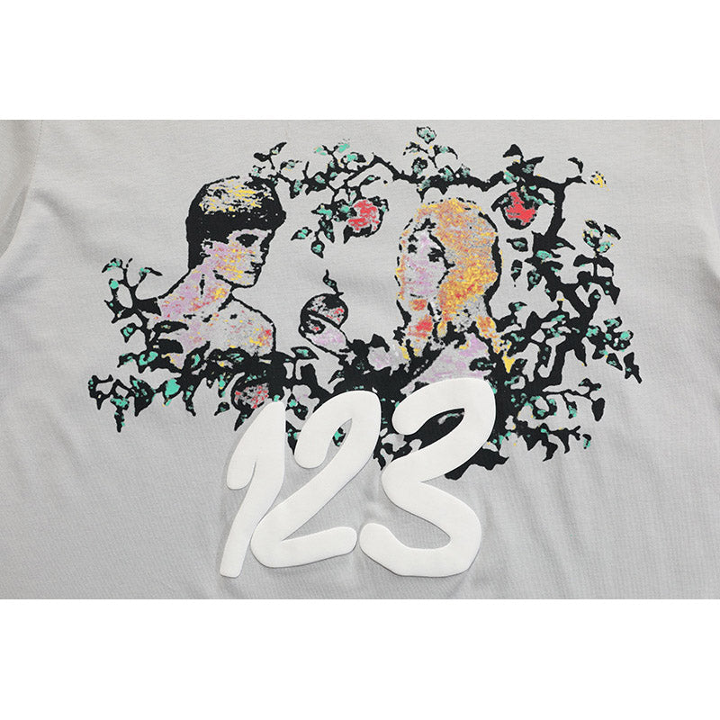 RRR123 T-shirt Embossed loose T-shirt