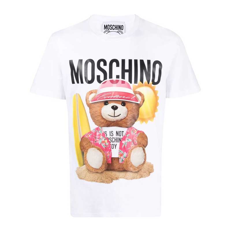 Moschino T-shirt Sunshine Teddy Bear Short Sleeve T-shirt Men And Women