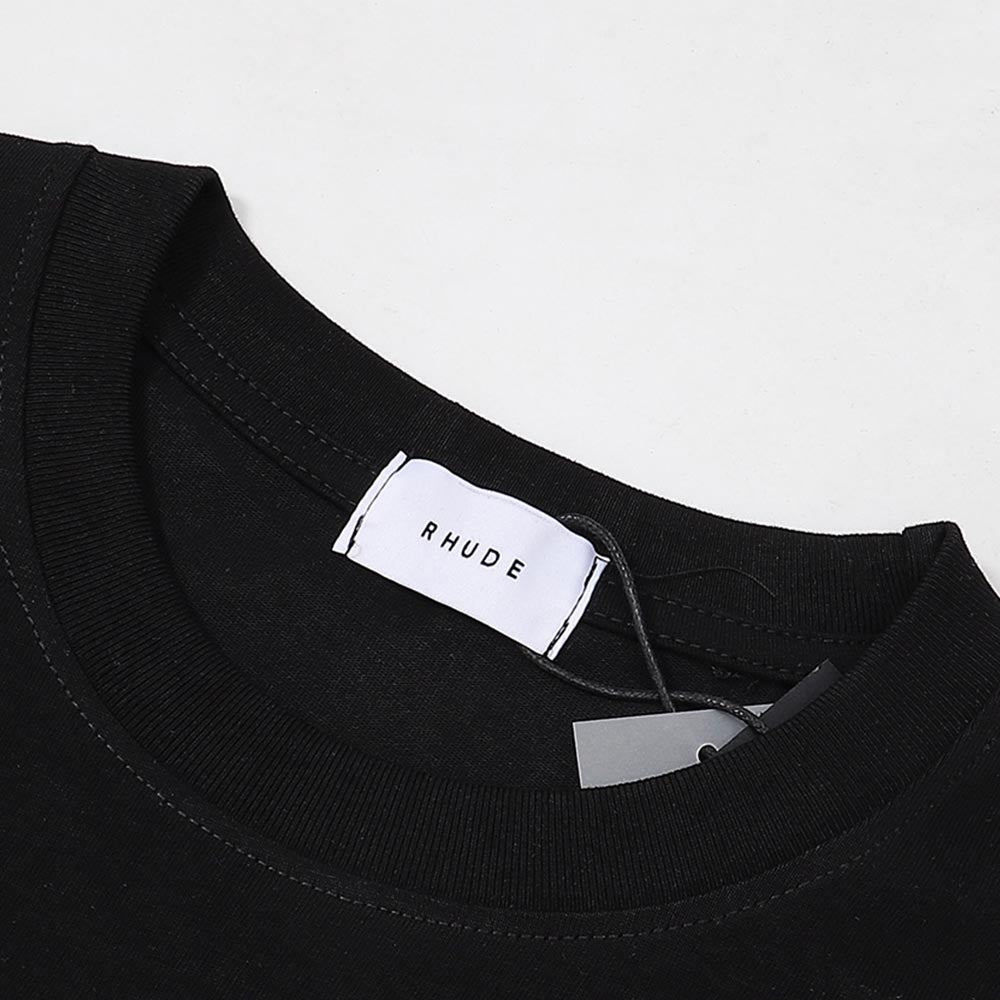 Rhude T-shirts Coconut Printed Cotton Casual Short Sleeve Men and Women