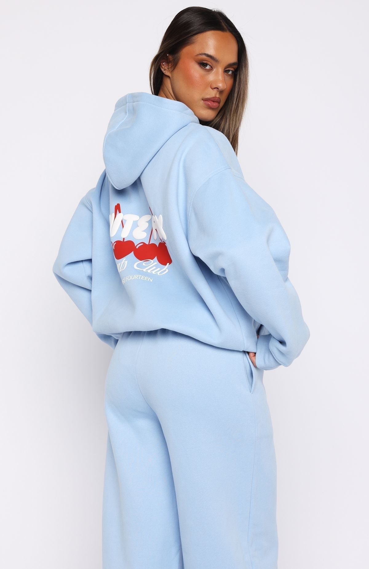 Club 14 Cassie Boxy Hoodie Blue